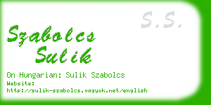 szabolcs sulik business card